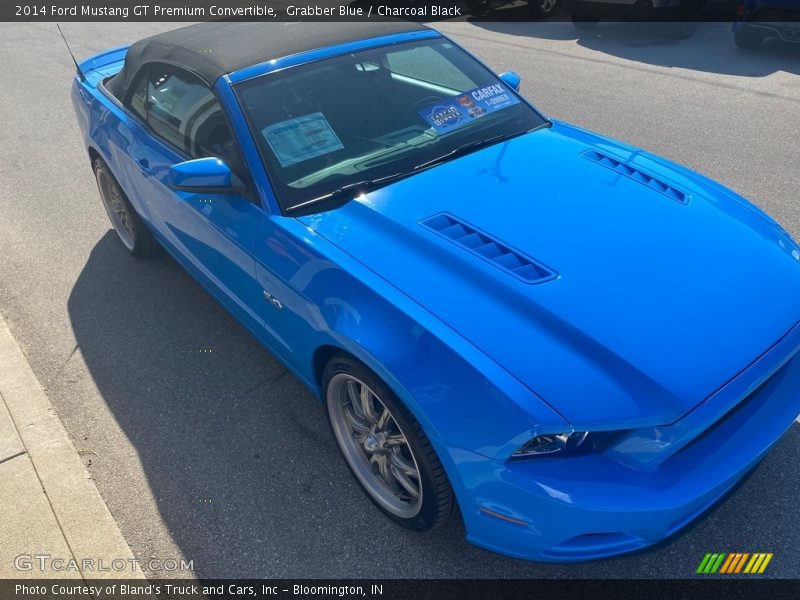 Grabber Blue / Charcoal Black 2014 Ford Mustang GT Premium Convertible