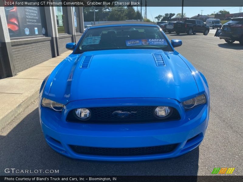 Grabber Blue / Charcoal Black 2014 Ford Mustang GT Premium Convertible