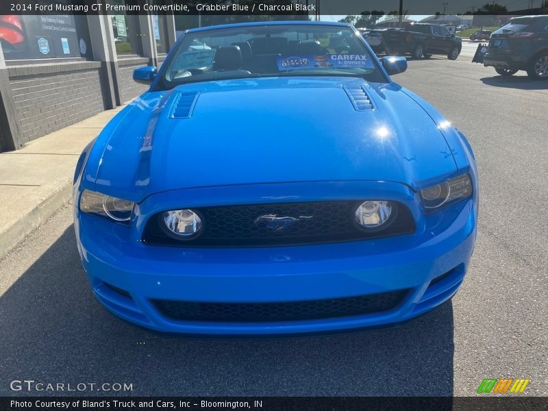 Grabber Blue / Charcoal Black 2014 Ford Mustang GT Premium Convertible