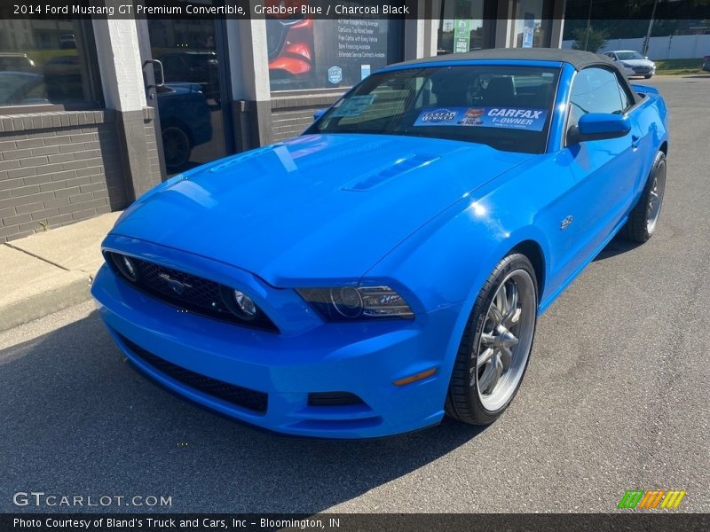 Grabber Blue / Charcoal Black 2014 Ford Mustang GT Premium Convertible
