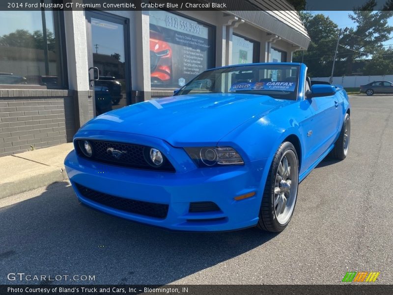 Grabber Blue / Charcoal Black 2014 Ford Mustang GT Premium Convertible