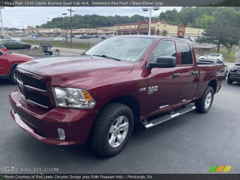 Delmonico Red Pearl / Black/Diesel Gray 2019 Ram 1500 Classic Express Quad Cab 4x4