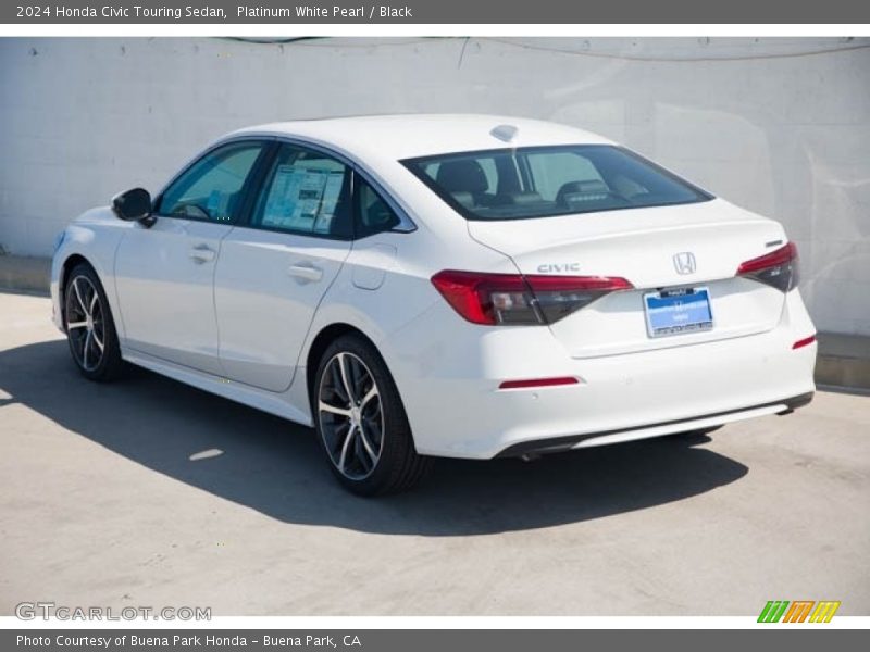 Platinum White Pearl / Black 2024 Honda Civic Touring Sedan