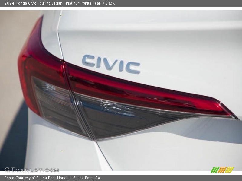 Platinum White Pearl / Black 2024 Honda Civic Touring Sedan