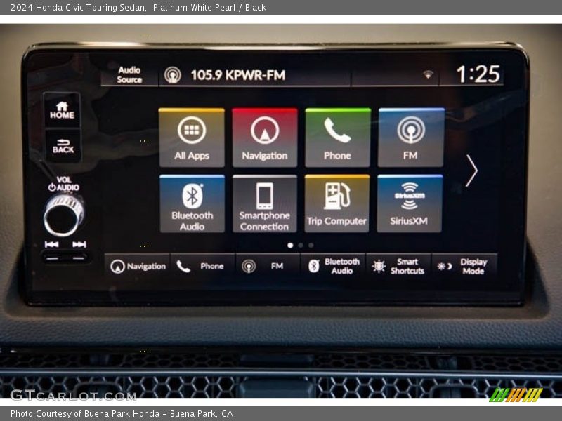 Platinum White Pearl / Black 2024 Honda Civic Touring Sedan