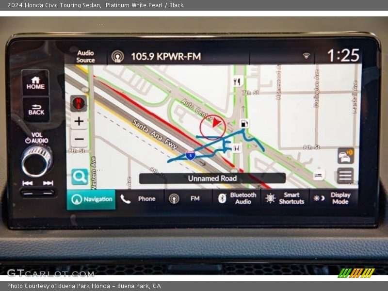 Navigation of 2024 Civic Touring Sedan