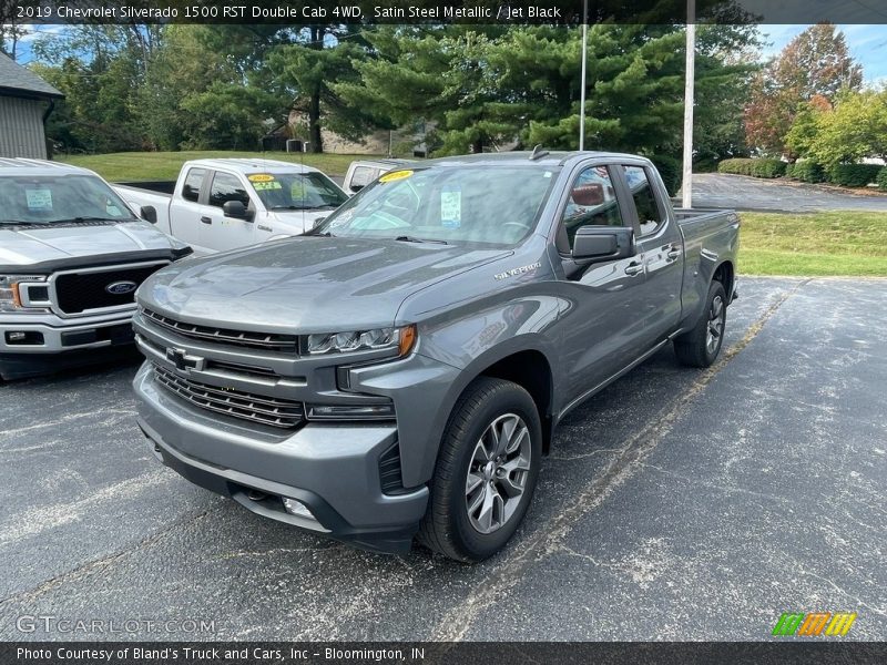 Satin Steel Metallic / Jet Black 2019 Chevrolet Silverado 1500 RST Double Cab 4WD