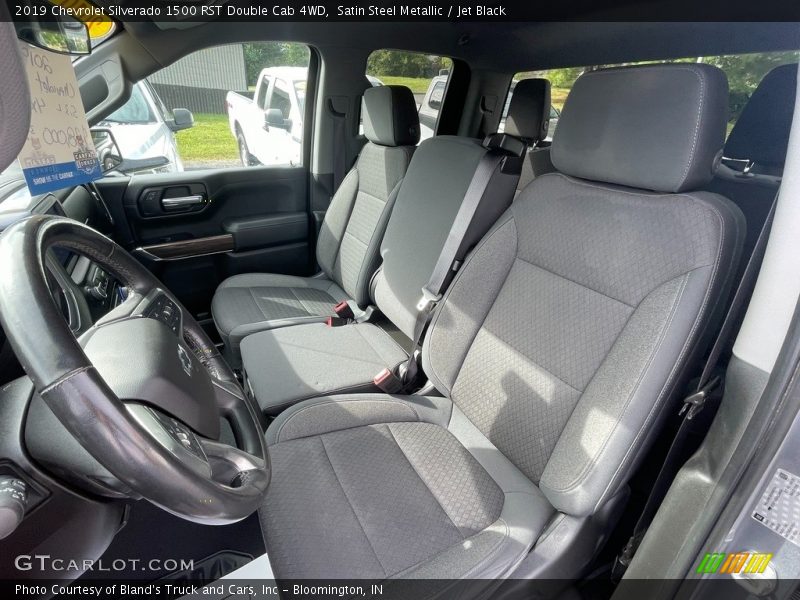 Satin Steel Metallic / Jet Black 2019 Chevrolet Silverado 1500 RST Double Cab 4WD