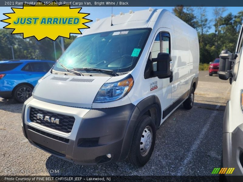 Bright White / Black 2021 Ram ProMaster 1500 High Roof Cargo Van