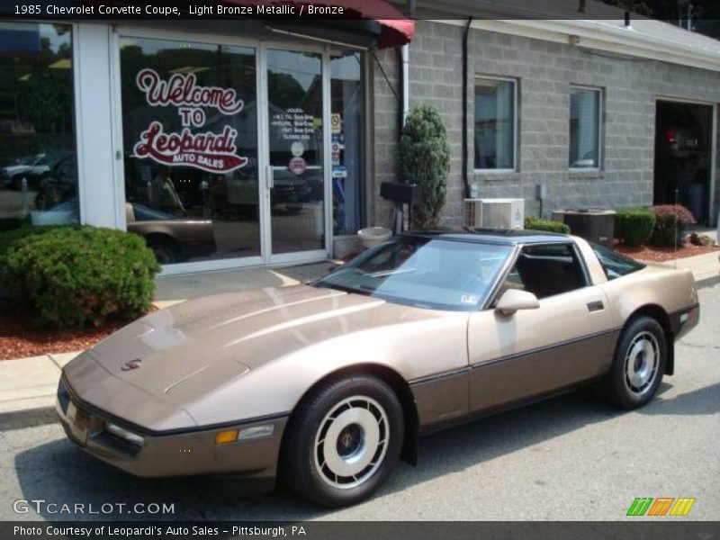 Light Bronze Metallic / Bronze 1985 Chevrolet Corvette Coupe