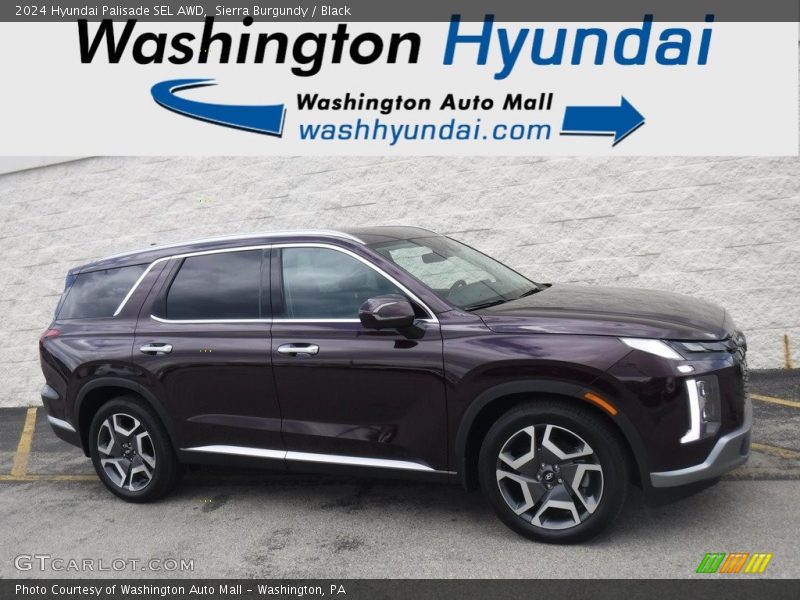 Sierra Burgundy / Black 2024 Hyundai Palisade SEL AWD