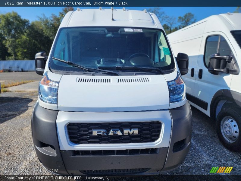 Bright White / Black 2021 Ram ProMaster 1500 High Roof Cargo Van