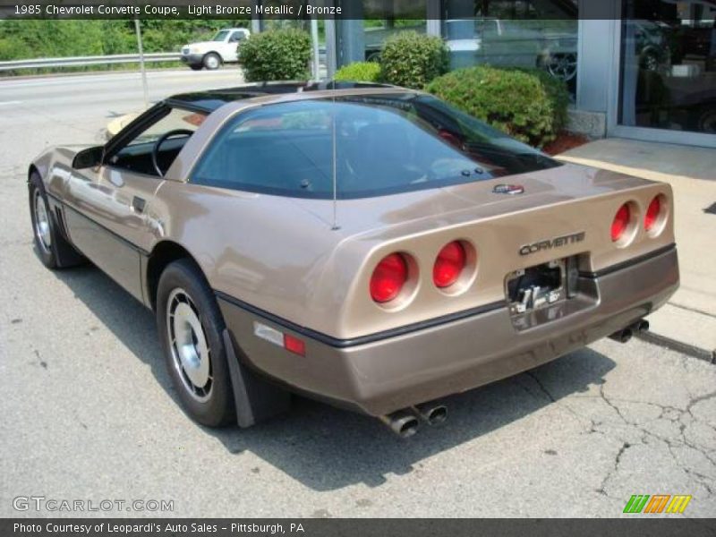Light Bronze Metallic / Bronze 1985 Chevrolet Corvette Coupe