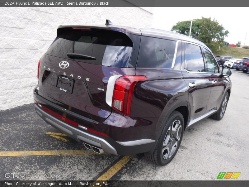 Sierra Burgundy / Black 2024 Hyundai Palisade SEL AWD