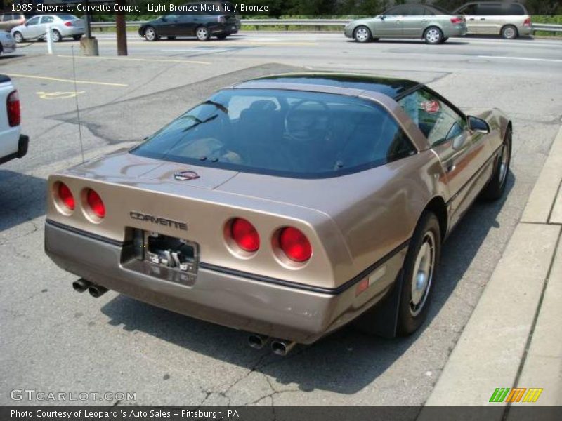 Light Bronze Metallic / Bronze 1985 Chevrolet Corvette Coupe