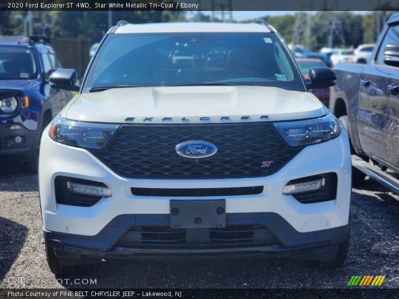 Star White Metallic Tri-Coat / Ebony 2020 Ford Explorer ST 4WD