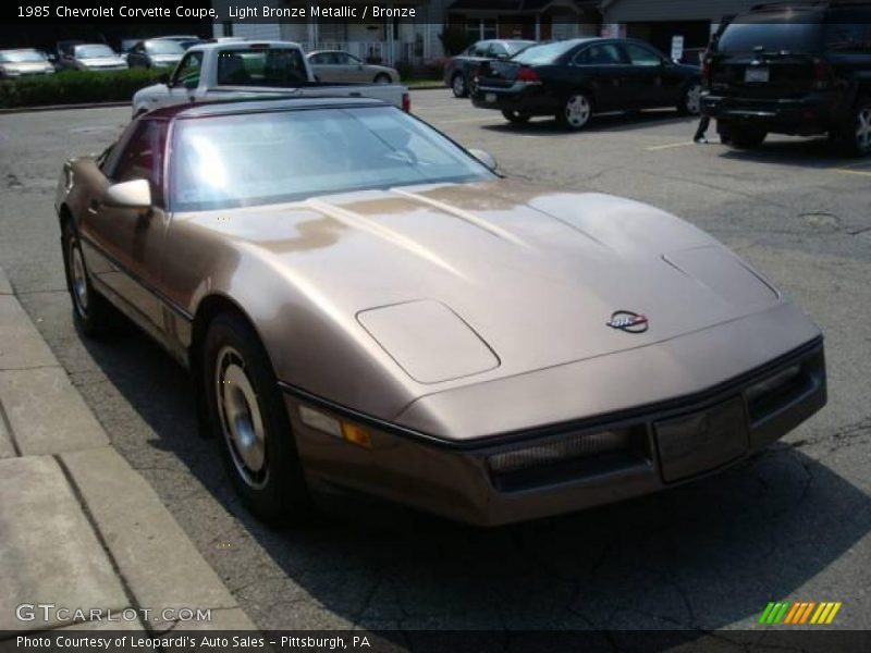 Light Bronze Metallic / Bronze 1985 Chevrolet Corvette Coupe