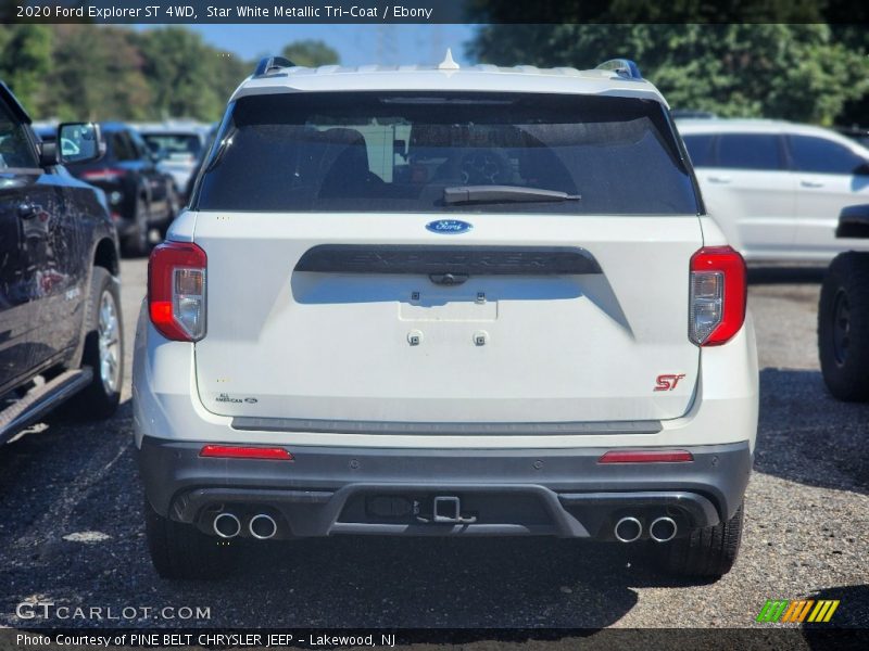 Star White Metallic Tri-Coat / Ebony 2020 Ford Explorer ST 4WD