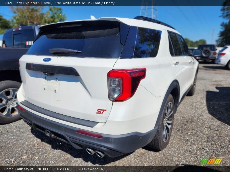Star White Metallic Tri-Coat / Ebony 2020 Ford Explorer ST 4WD