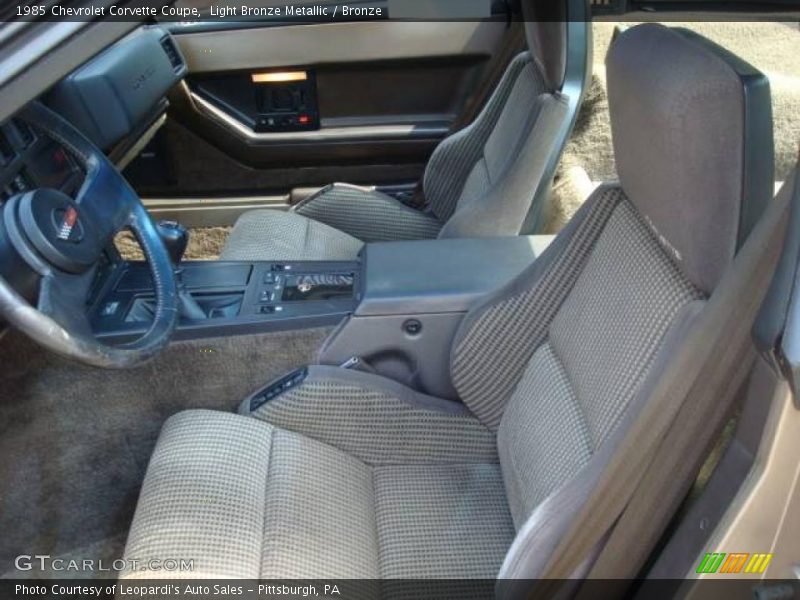 Light Bronze Metallic / Bronze 1985 Chevrolet Corvette Coupe
