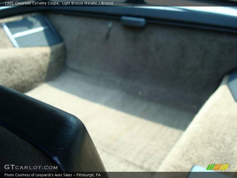 Light Bronze Metallic / Bronze 1985 Chevrolet Corvette Coupe