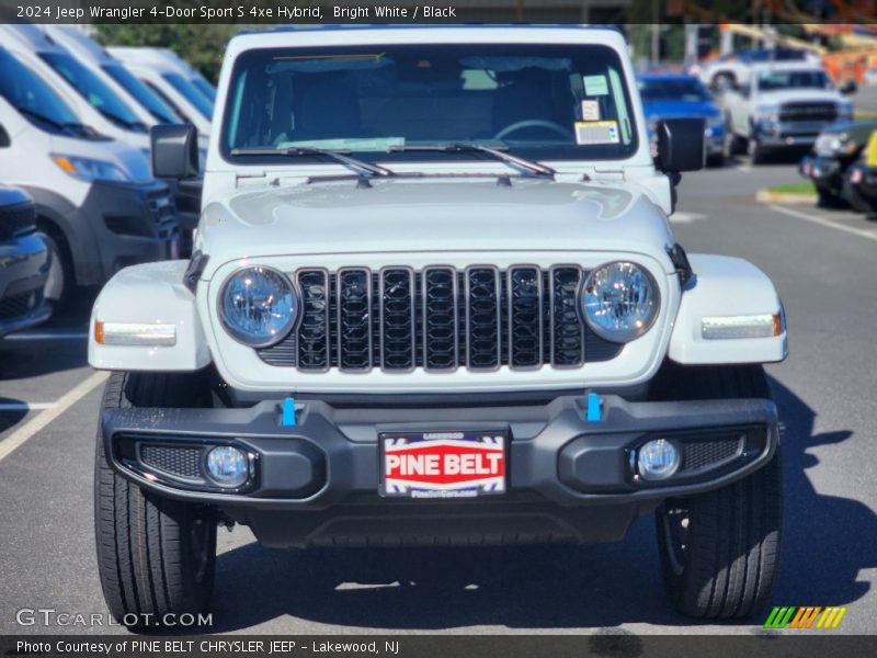 Bright White / Black 2024 Jeep Wrangler 4-Door Sport S 4xe Hybrid