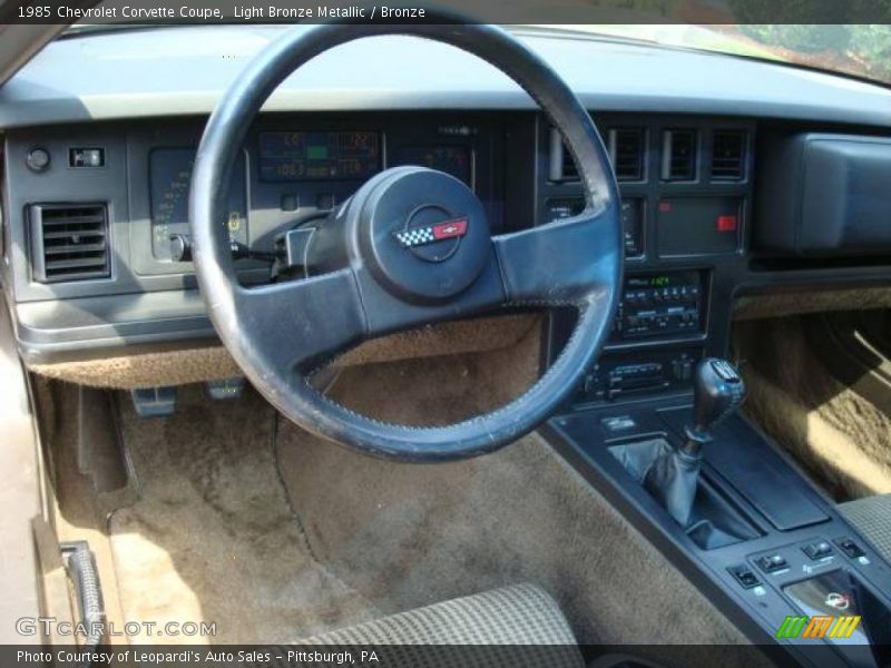 Light Bronze Metallic / Bronze 1985 Chevrolet Corvette Coupe