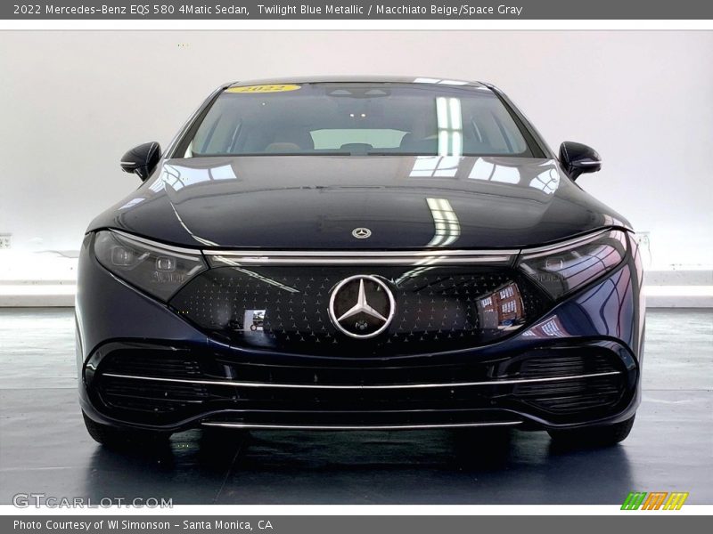 Twilight Blue Metallic / Macchiato Beige/Space Gray 2022 Mercedes-Benz EQS 580 4Matic Sedan