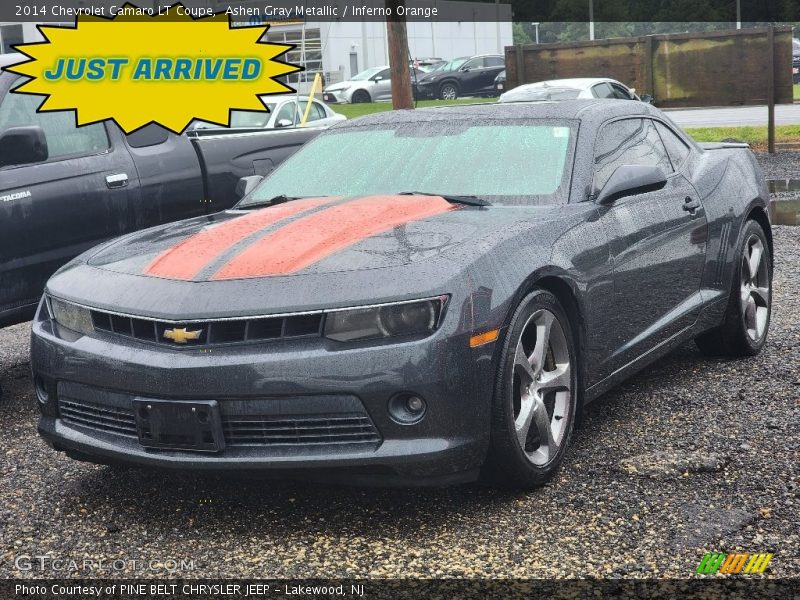 Ashen Gray Metallic / Inferno Orange 2014 Chevrolet Camaro LT Coupe