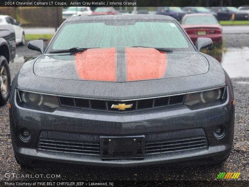Ashen Gray Metallic / Inferno Orange 2014 Chevrolet Camaro LT Coupe