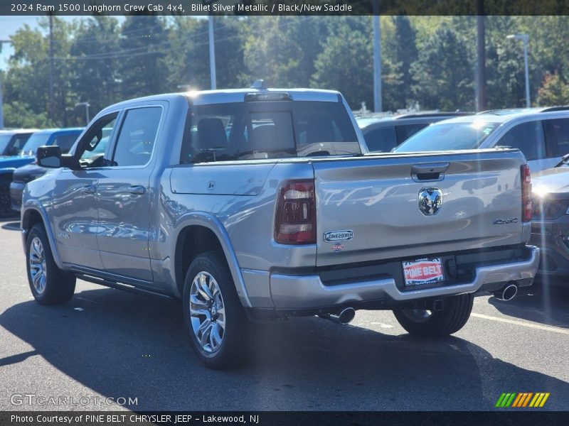 Billet Silver Metallic / Black/New Saddle 2024 Ram 1500 Longhorn Crew Cab 4x4