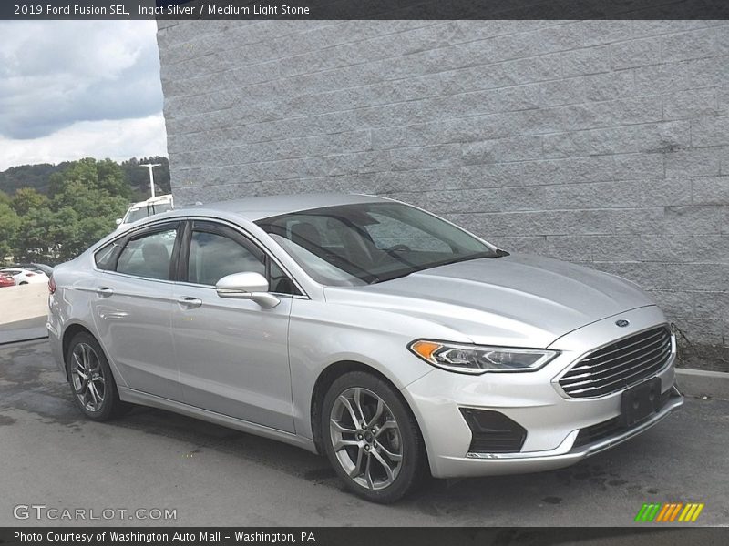 Ingot Silver / Medium Light Stone 2019 Ford Fusion SEL