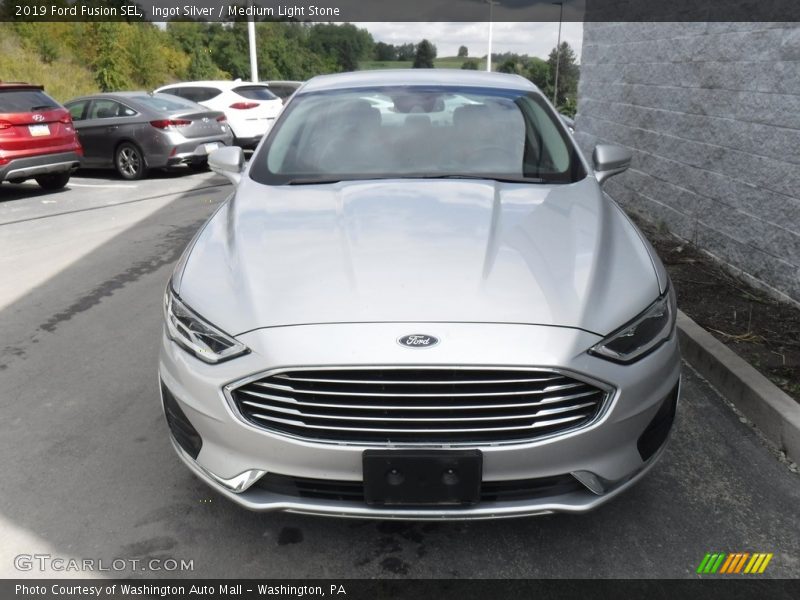 Ingot Silver / Medium Light Stone 2019 Ford Fusion SEL