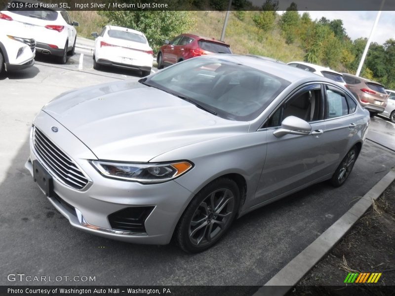 Ingot Silver / Medium Light Stone 2019 Ford Fusion SEL