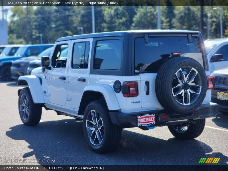 Bright White / Black 2024 Jeep Wrangler 4-Door Sport S 4xe Hybrid