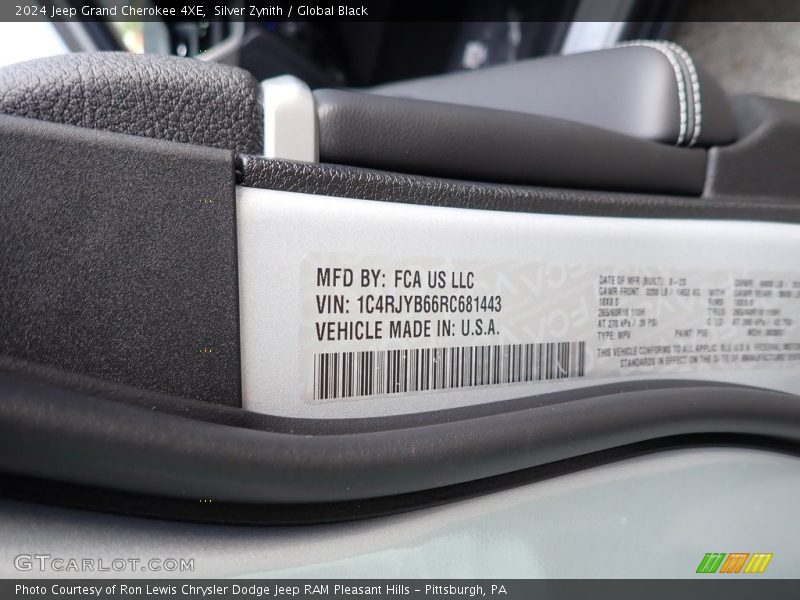 Silver Zynith / Global Black 2024 Jeep Grand Cherokee 4XE