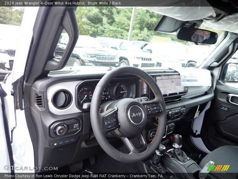 Bright White / Black 2024 Jeep Wrangler 4-Door Willys 4xe Hybrid