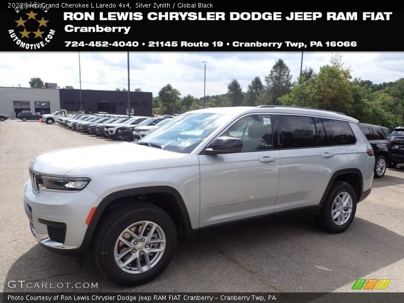 Silver Zynith / Global Black 2023 Jeep Grand Cherokee L Laredo 4x4