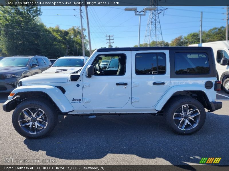 Bright White / Black 2024 Jeep Wrangler 4-Door Sport S 4xe Hybrid