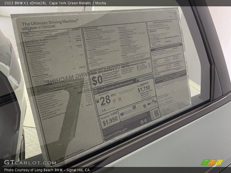  2023 X1 xDrive28i Window Sticker