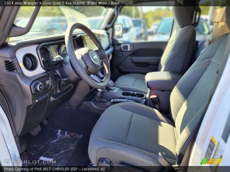 Bright White / Black 2024 Jeep Wrangler 4-Door Sport S 4xe Hybrid