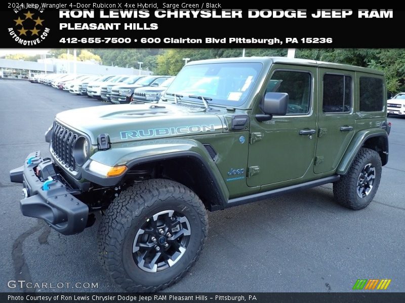 Sarge Green / Black 2024 Jeep Wrangler 4-Door Rubicon X 4xe Hybrid