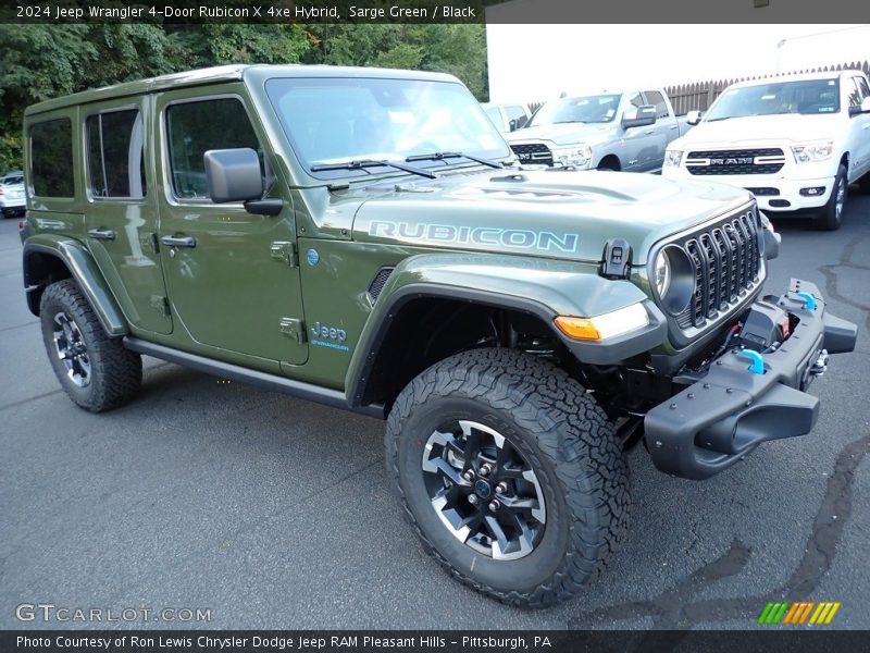 Sarge Green / Black 2024 Jeep Wrangler 4-Door Rubicon X 4xe Hybrid