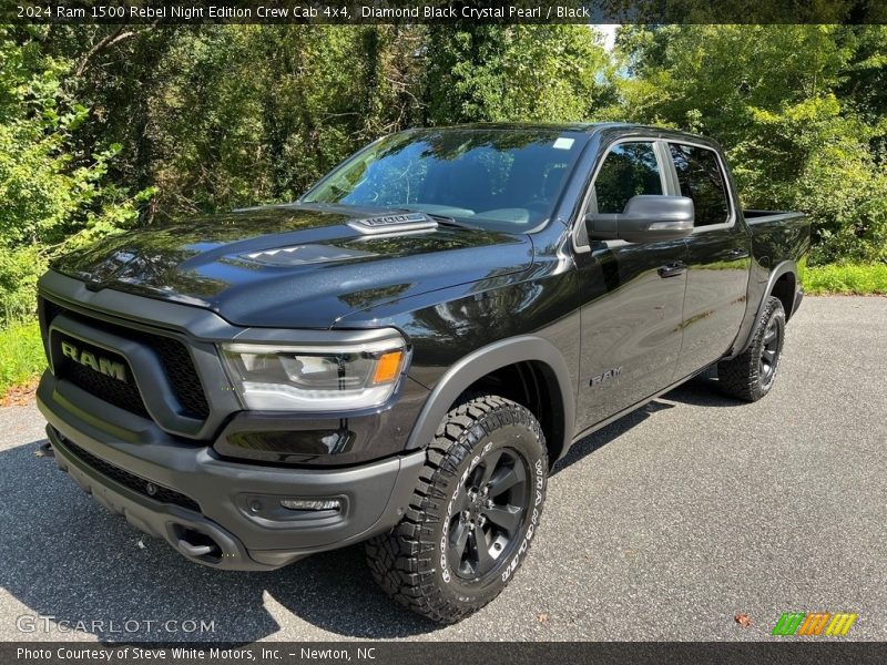 Diamond Black Crystal Pearl / Black 2024 Ram 1500 Rebel Night Edition Crew Cab 4x4