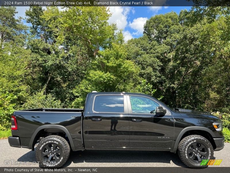 Diamond Black Crystal Pearl / Black 2024 Ram 1500 Rebel Night Edition Crew Cab 4x4