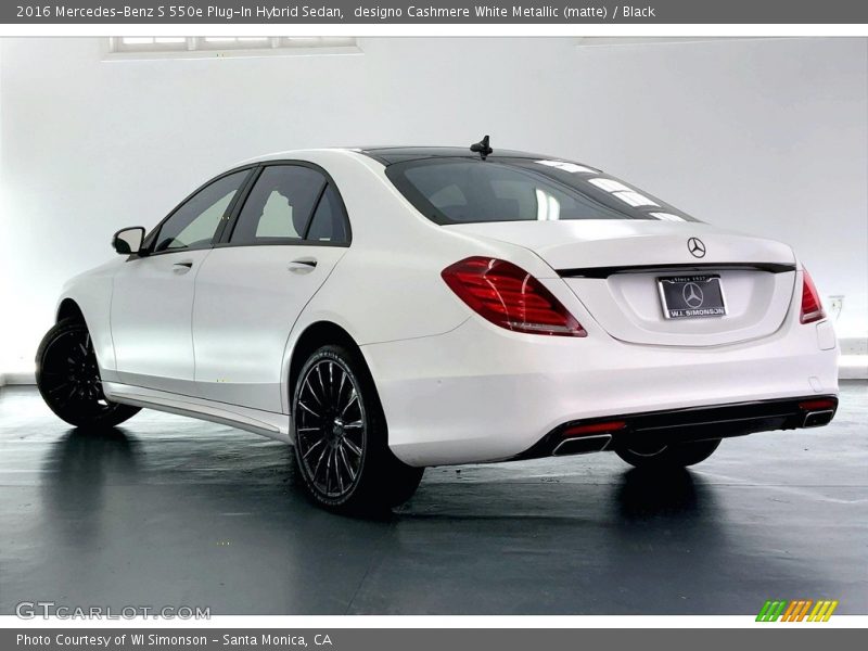designo Cashmere White Metallic (matte) / Black 2016 Mercedes-Benz S 550e Plug-In Hybrid Sedan
