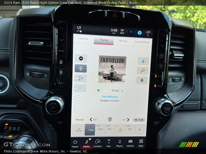 Controls of 2024 1500 Rebel Night Edition Crew Cab 4x4