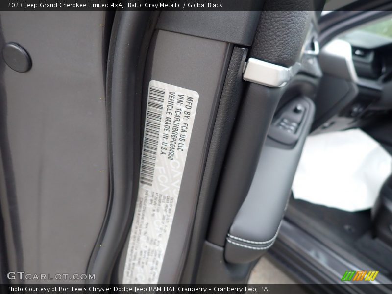 Baltic Gray Metallic / Global Black 2023 Jeep Grand Cherokee Limited 4x4