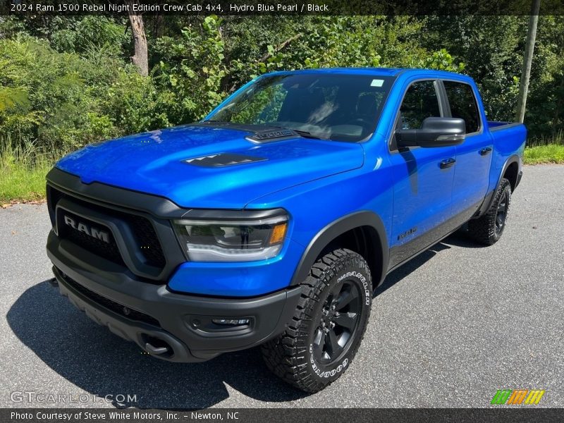 Hydro Blue Pearl / Black 2024 Ram 1500 Rebel Night Edition Crew Cab 4x4