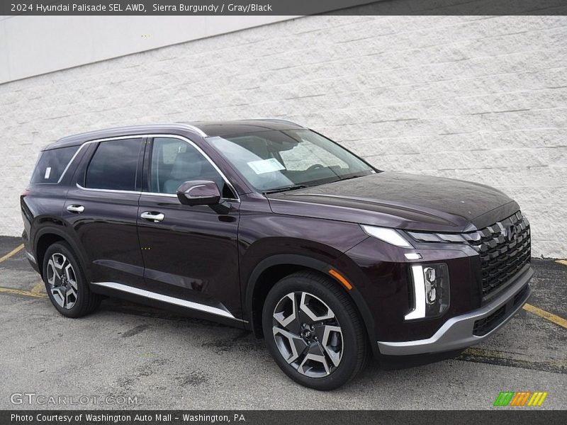 Sierra Burgundy / Gray/Black 2024 Hyundai Palisade SEL AWD